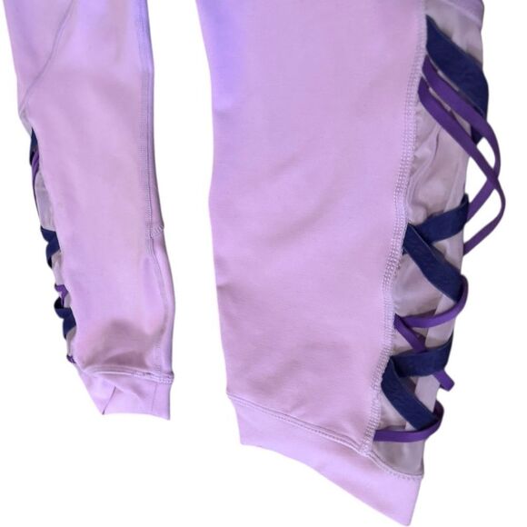 Fabletics Purple Powerhold Dynamic High Waisted Lattice 7/8 Leggings Size XXL - Picture 12 of 15